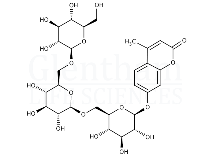 Structure for 4-Methylumbelliferyl b-D-gentiotrioside