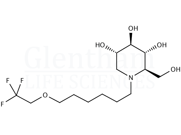 N-(7-Oxa-9,9,9-trifluorononyl)deoxynojirimycin Structure