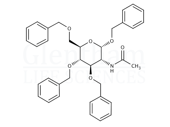 Benzyl 2-acetamido-3,4,6-tri-O-benzyl-2-deoxy-α-D-glucopyranoside Structure