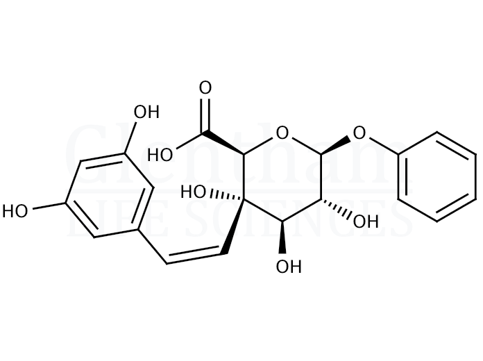 cis Resveratrol 4’-O-b-D-glucuronide Structure