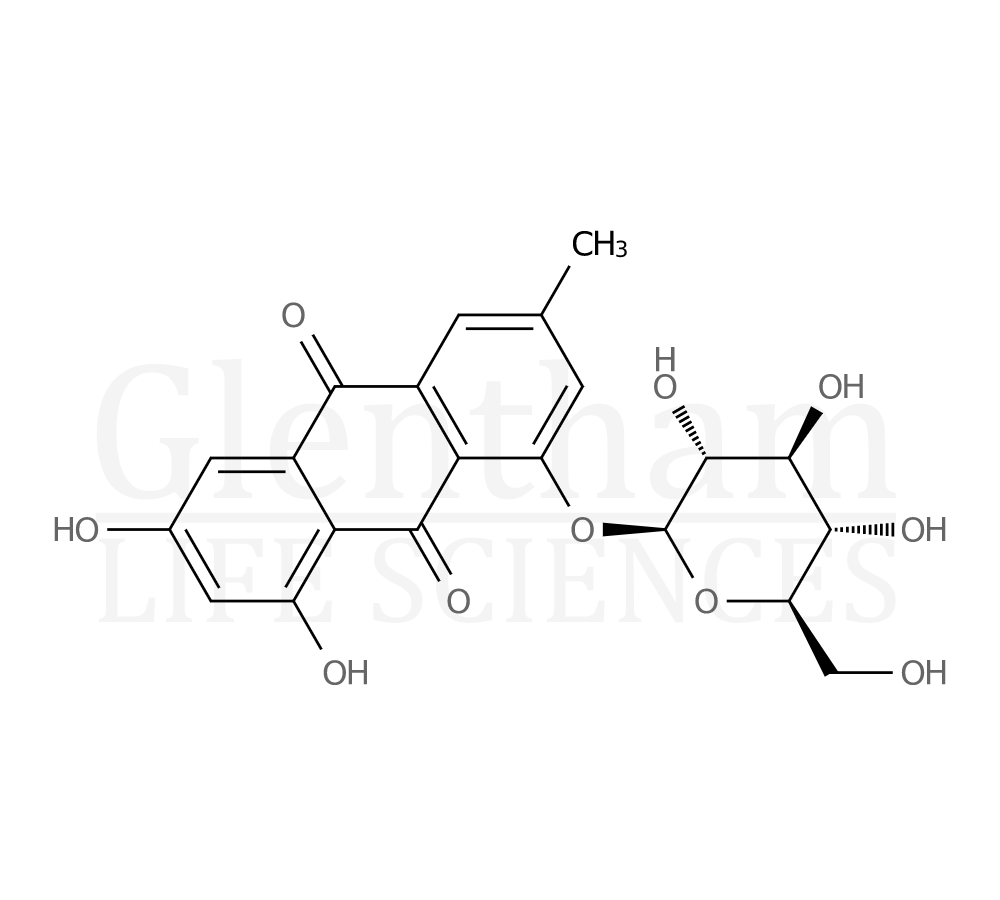 Emodin 1-glucoside Structure