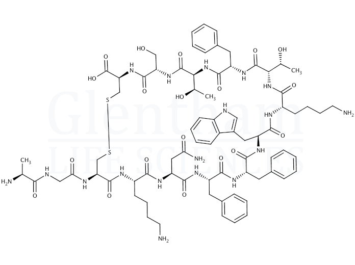 Structure for  Somatostatin acetate  (38916-34-6)