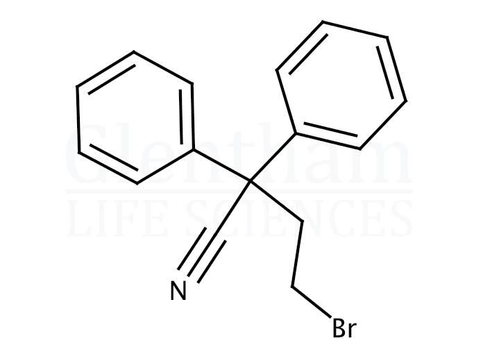 4-Bromo-2,2-diphenylbutyronitrile Structure