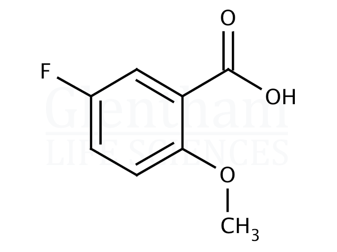 Structure for 5-Fluoro-2-methoxybenzoic acid  (394-04-7)