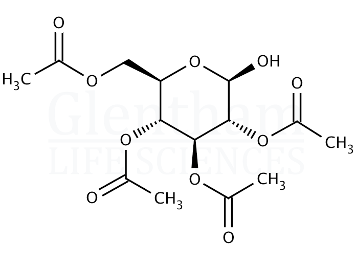 2,3,4,6-Tetra-O-acetyl-D-glucopyranose Structure