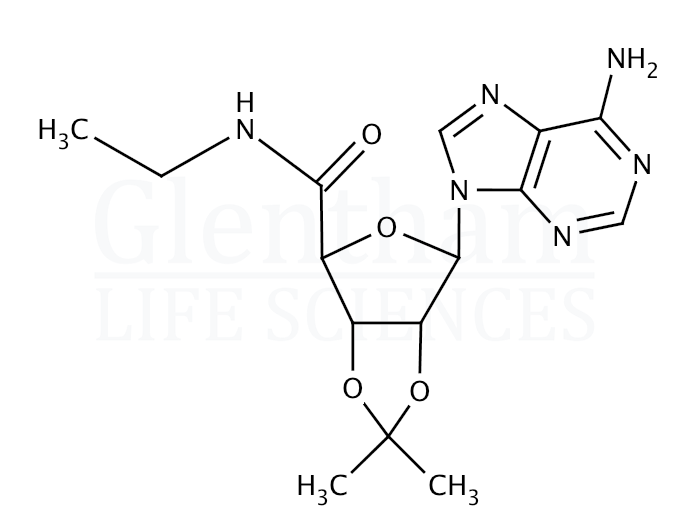 5''-Ethylcarboxamido-2'',3''-O-isopropylideneadenosine Structure