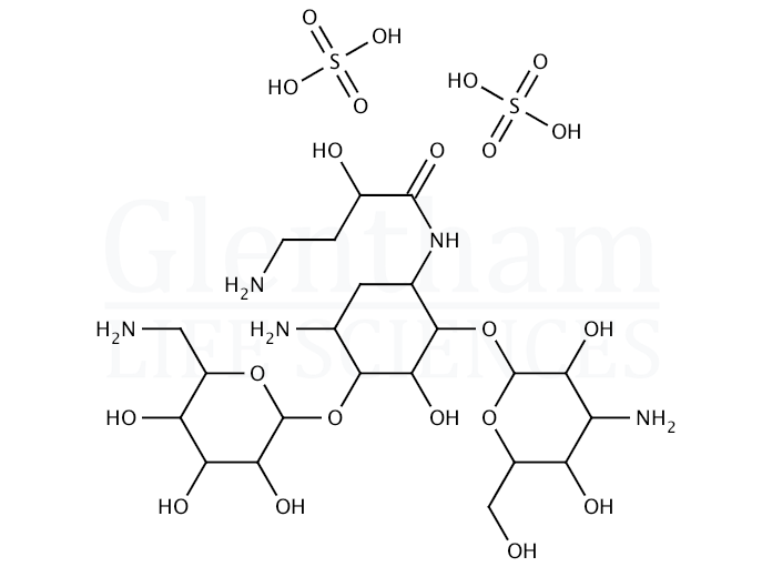 Structure for Amikacin sulfate salt (149022-22-0)