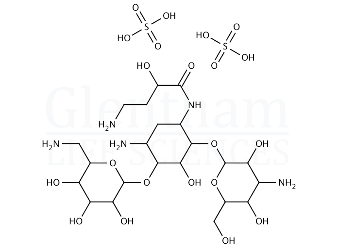 Amikacin disulfate salt Structure