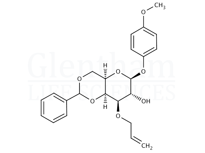 4-Methoxyphenyl 3-O-allyl-4,6-O-benzylidene-b-D-galactopyranoside Structure