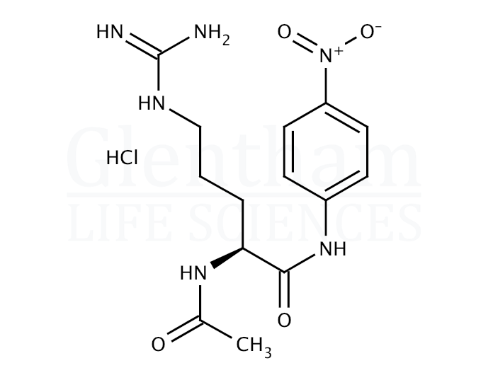 Structure for Nalpha-Acetyl-L-arginine 4-nitroanilide hydrochloride