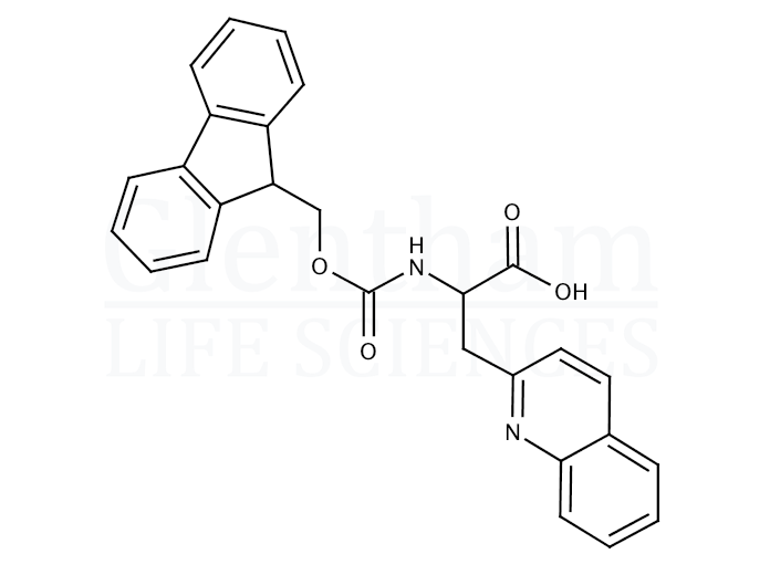 Fmoc-3-(2-quinolyl)-DL-Ala-OH    Structure
