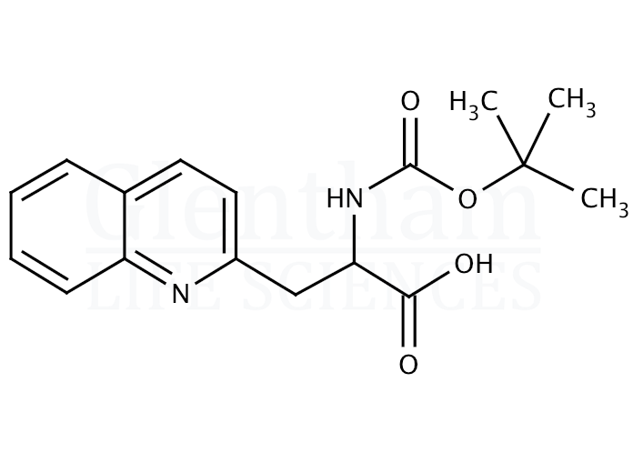 Structure for Boc-3-(2-quinolyl)-DL-Ala-OH   (401813-49-8)