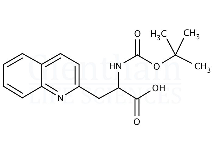 Boc-3-(2-quinolyl)-DL-Ala-OH   Structure