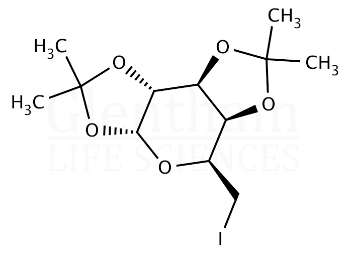 Structure for 6-Deoxy-1,2:3,4-di-O-isopropylidene-6-iodo-a-D-galactopyranose