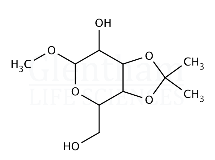 Methyl 3,4-O-Isopropylidene-α-D-galactopyranoside Structure