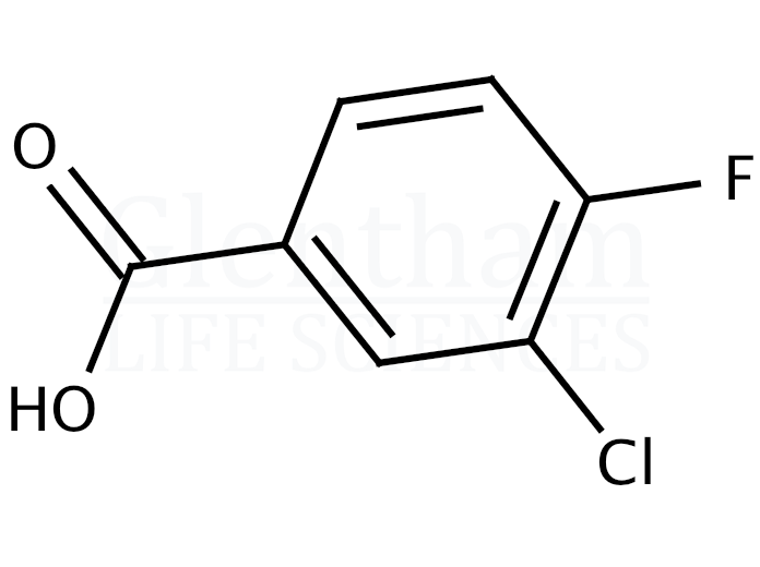 Structure for 3-Chloro-4-fluorobenzoic acid