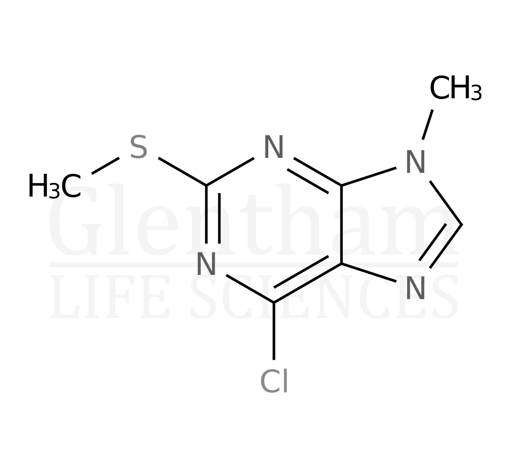 2-Methylthio-6-chloro-9-methylpurine Structure