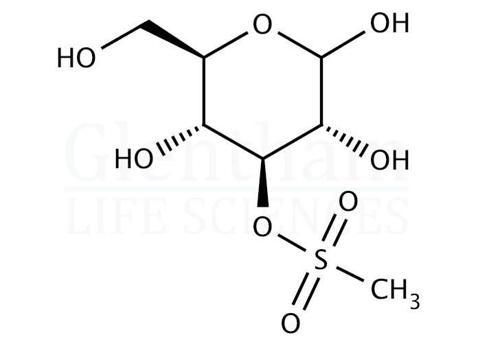 3-O-Methanesulfonyl-D-glucopyranose Structure