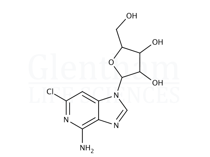 2-Chloro-3-deazaadenosine Structure