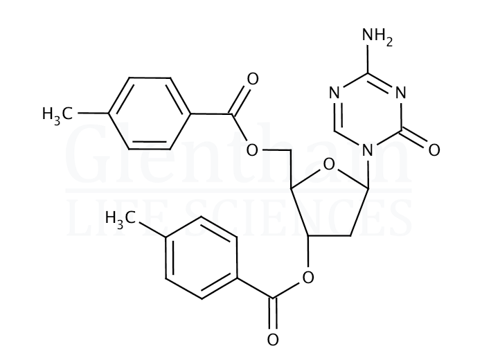 Structure for 1-(2''-Deoxy-3'',5''-di-O-toluoyl-a-D-ribofuranosyl)-4-amino-1,2-dihydro-2-oxo-1,3,5-triazine