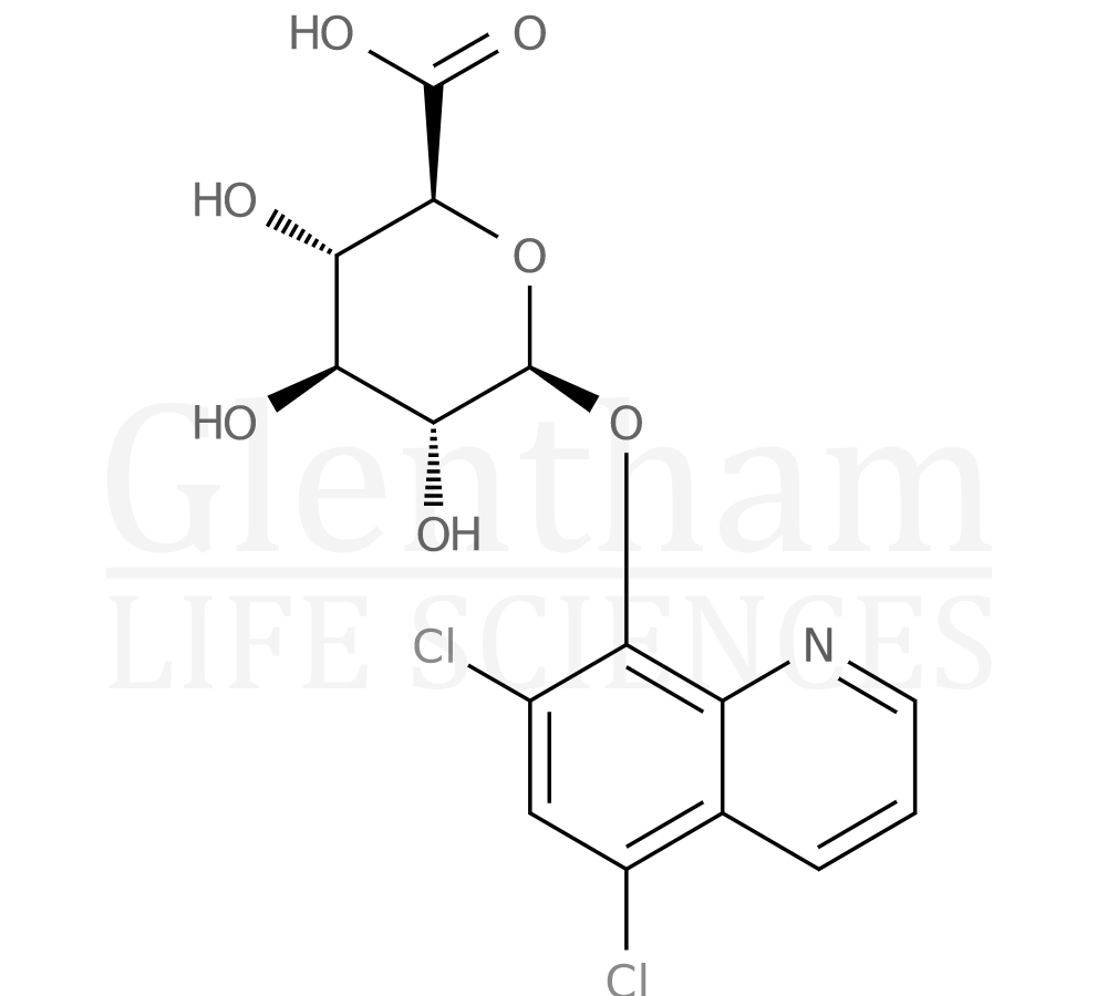 5,7-Dichloro-8-hydroxyquinoline β-D-glucuronide Structure