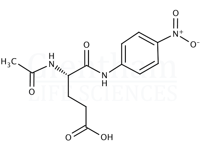 Acetyl-L-glutamic acid alpha-4-nitroanilide Structure