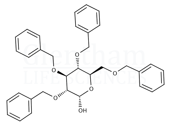 Structure for 2,3,4,6-Tetra-O-benzyl-D-glucopyranose