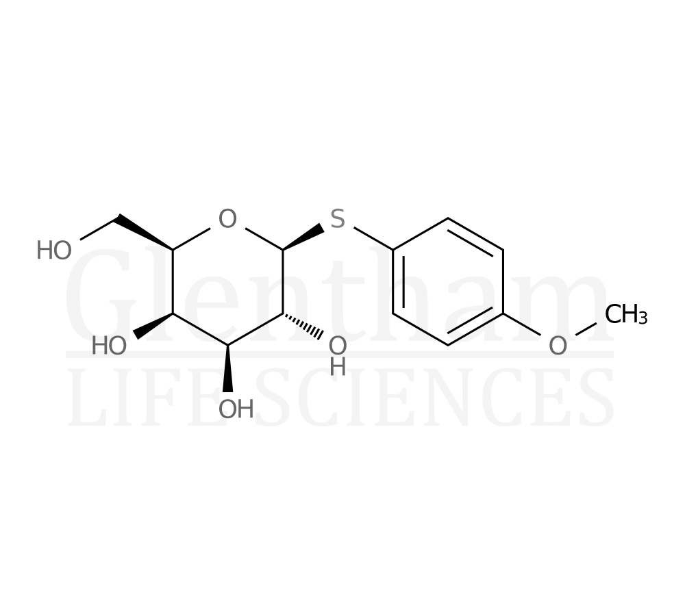 p-Methoxyphenyl 1-thio-b-D-galactopyranoside Structure