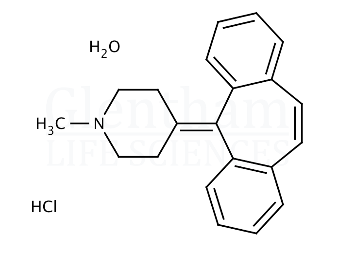 Cyproheptadine hydrochloride sesquihydrate, USP grade Structure