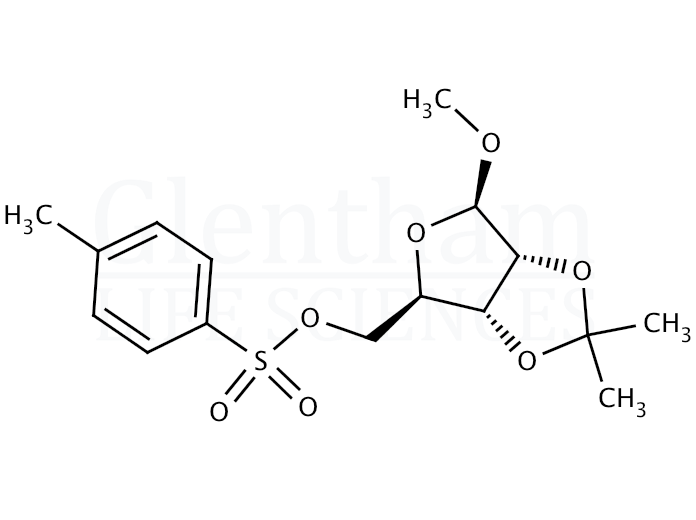 Methyl 2,3-O-isopropylidene-5-O-(p-tolylsulfonyl)-β-D-ribofuranoside Structure