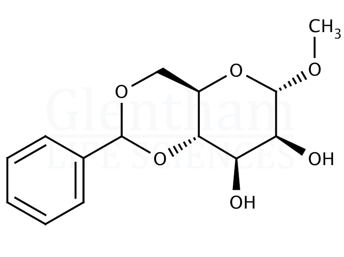 Methyl 4,6-O-Benzylidene-α-D-mannopyranoside Structure