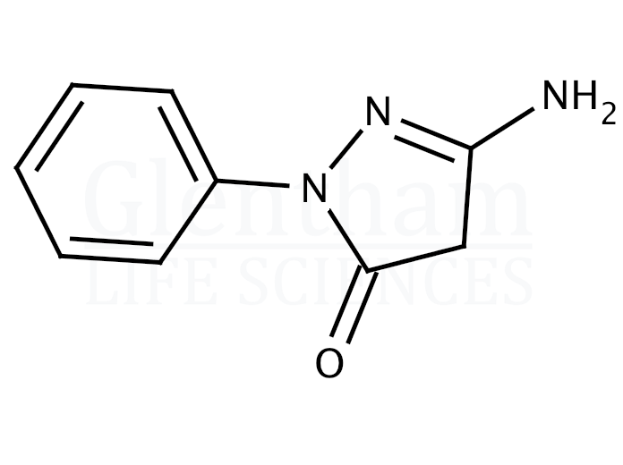 3-Amino-1-phenyl-2-pyrazolin-5-one Structure
