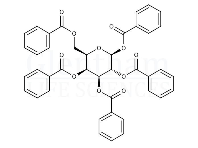 Structure for 1,2,3,4,6-Penta-O-benzoyl-b-D-galactose