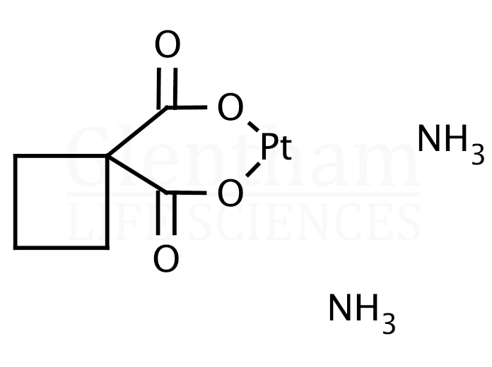 Structure for Platinum(II) diammine cyclobutane dicarboxylate, 99.95% (metals basis) (41575-94-4)