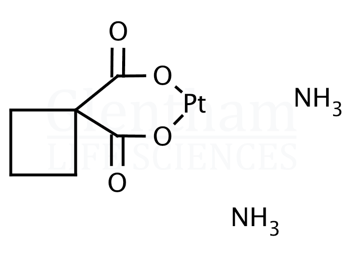 Platinum(II) diammine cyclobutane dicarboxylate, 99.95% (metals basis) Structure