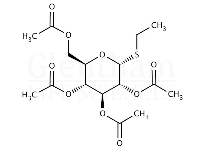 Ethyl 2,3,4,6-Tetra-O-acetyl-β-D-thioglucopyranoside Structure