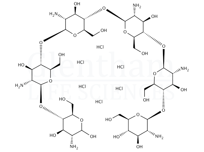Structure for  Chitohexaose 6-hydrochloride  (41708-95-6)