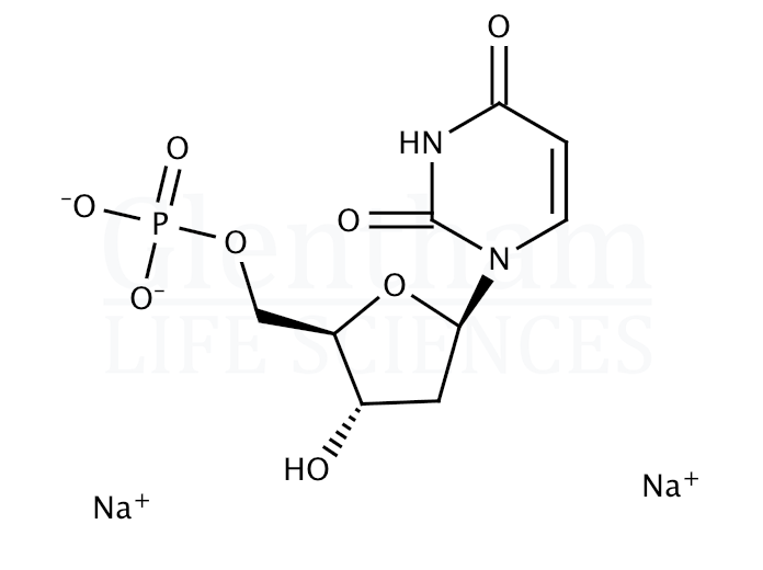 2''-Deoxyuridine-5''-monophosphate disodium salt Structure