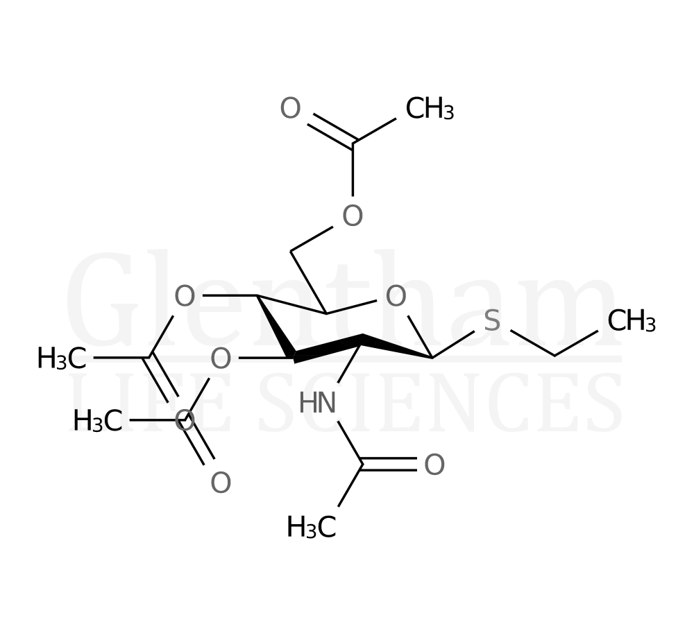 Structure for Ethyl 2-acetamido-3,4,6-tri-O-acetyl-2-deoxy-b-D-thioglucopyranoside