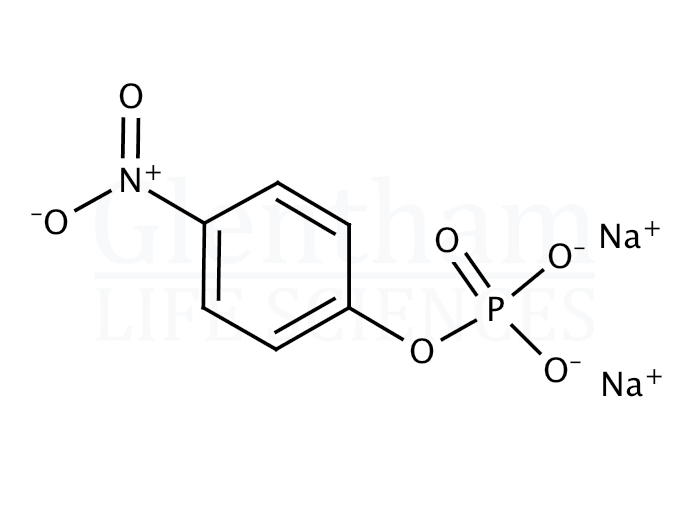 Structure for 4-Nitrophenyl phosphate disodium salt hexahydrate (4264-83-9)