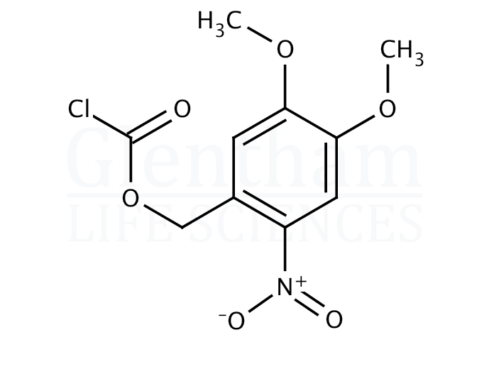 Structure for 4,5-Dimethoxy-2-nitrobenzyl chloroformate (42855-00-5)