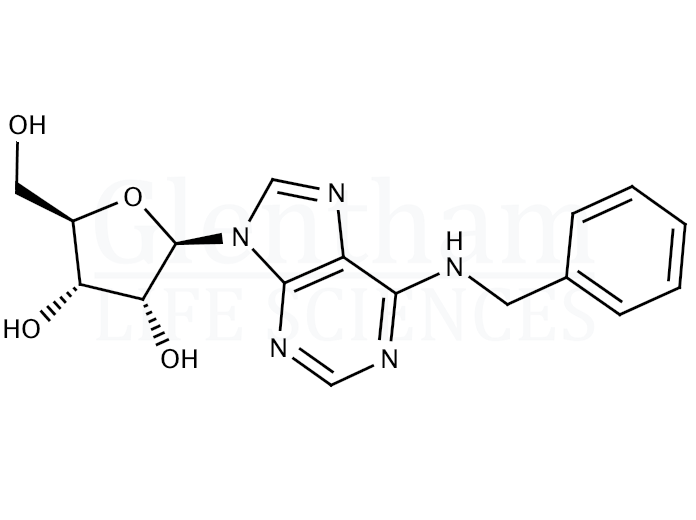 Structure for 6-Benzylaminopurine riboside (N-6-Benzyladenosine)