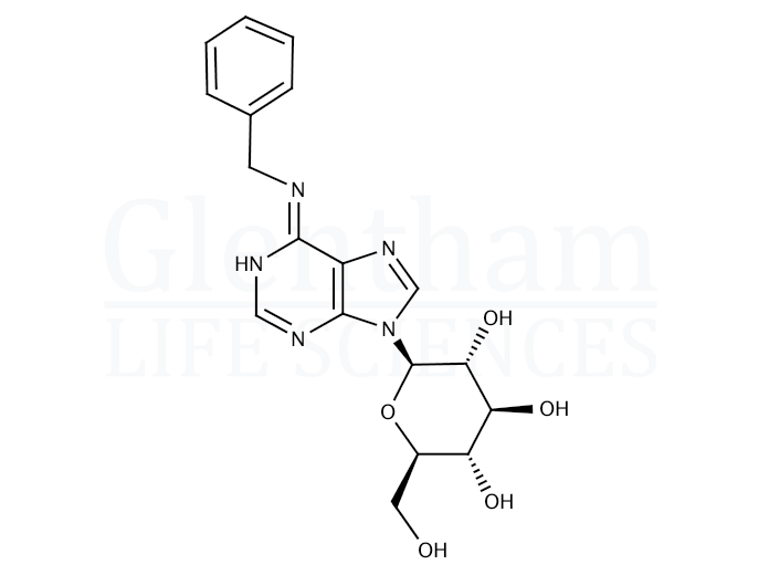 6-Benzylamino-9-(a-D-glucopyranosyl)purine Structure