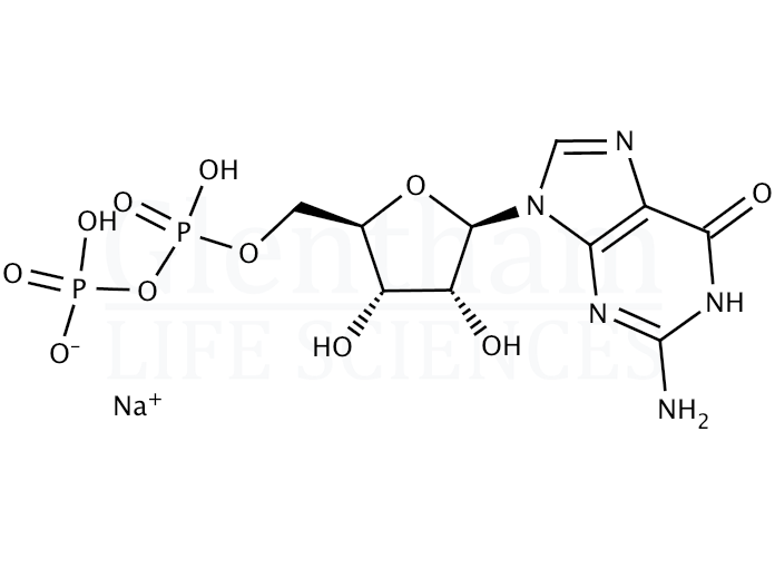 Guanosine 5''-diphosphate sodium salt Structure