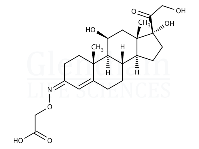 Hydrocortisone 3-(O-carboxymethyl)oxime Structure