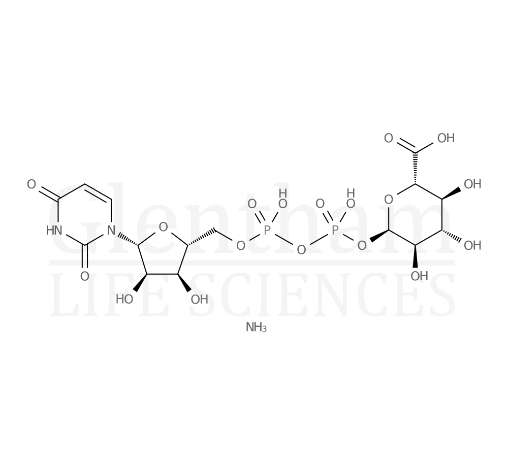 Uridine 5''-diphosphoglucuronic acid ammonium salt Structure