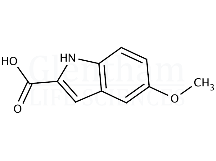 Structure for  5-Methoxyindole-2-carboxylic acid  (4382-54-1)