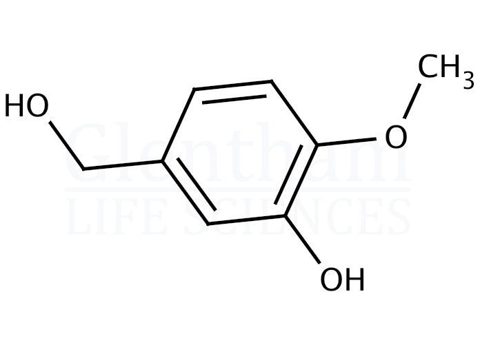 3-Hydroxy-4-methoxybenzyl alcohol Structure