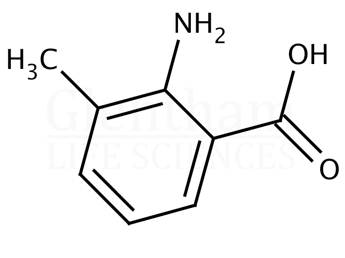Structure for 2-Amino-3-methylbenzoic acid  (4389-45-1)