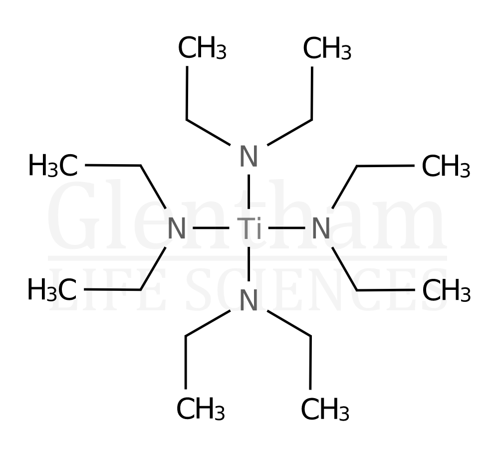 Tetrakis (diethylamido) titanium, 99.99% Structure
